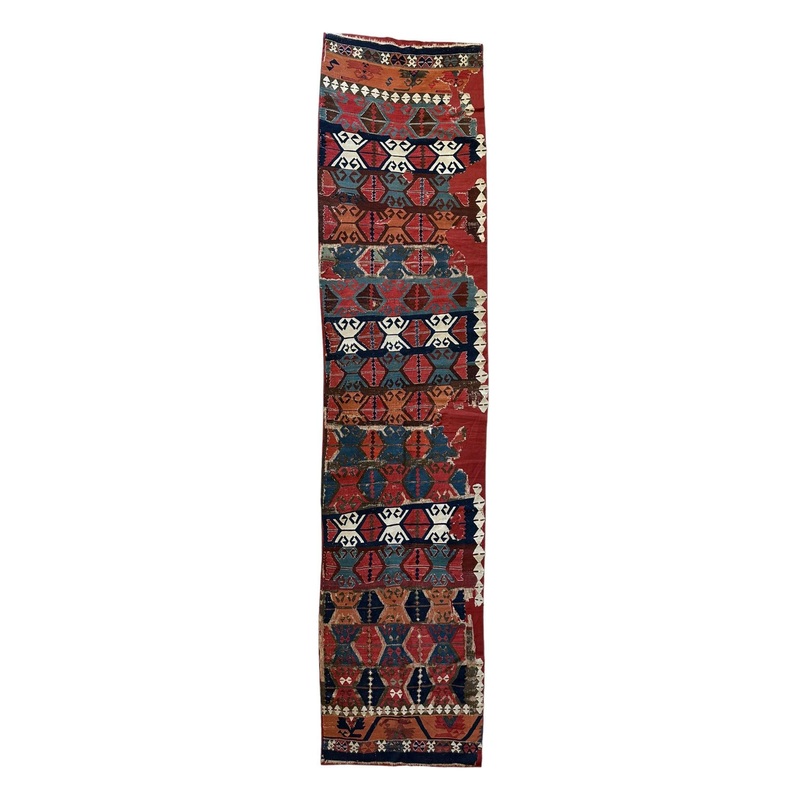 19th C Antique One Of A Kind Anatolian Rug Fragment Collector Special, Turkish rugs