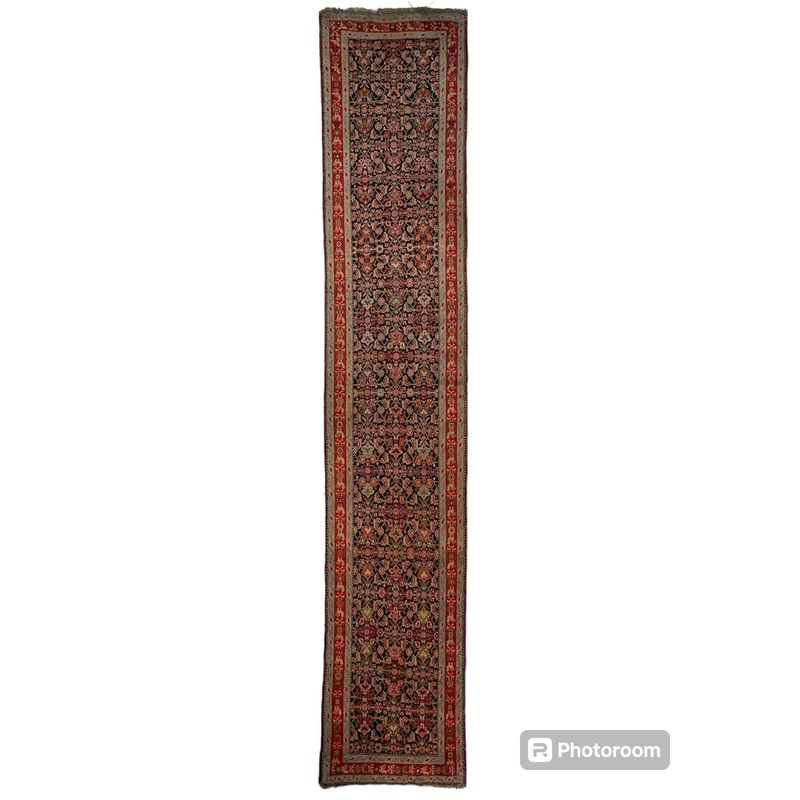 34 x 17 Karabkah Antique Caucasian Wool on Wool Runner