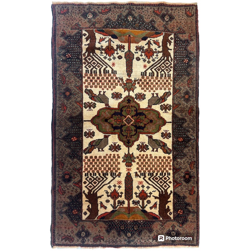 Antique Persian Baloch, Baluch Rug 210 x 48