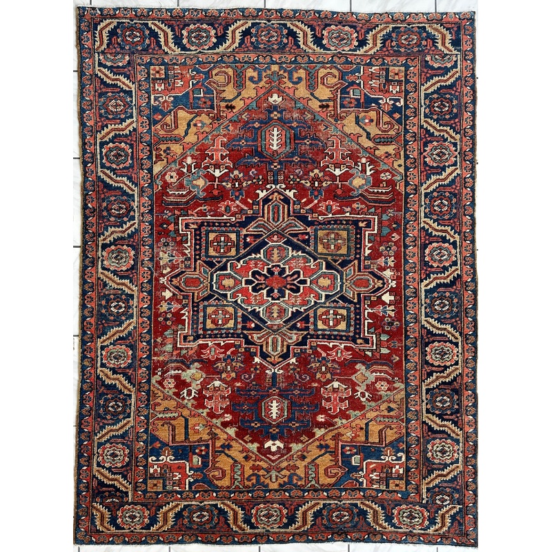 Antique Persian Herize Area Rug 610 x 91