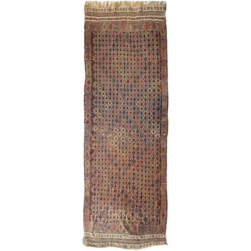 Antique Turkish Jajim Wool Rug 56 x 145