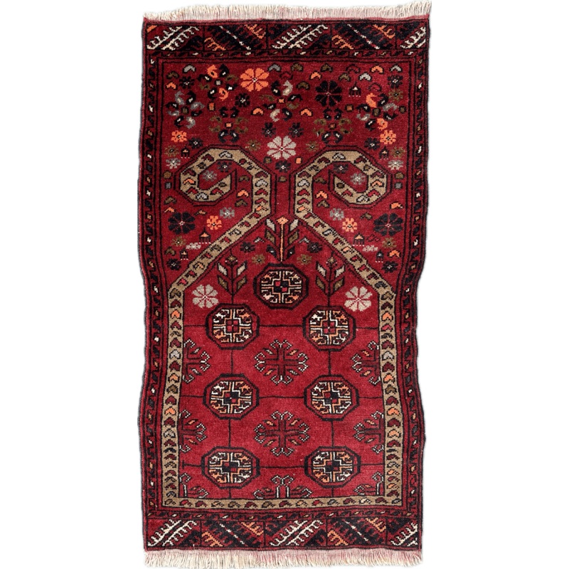 Beautiful Tribal Afghani Wool Prayer Rug 20×40