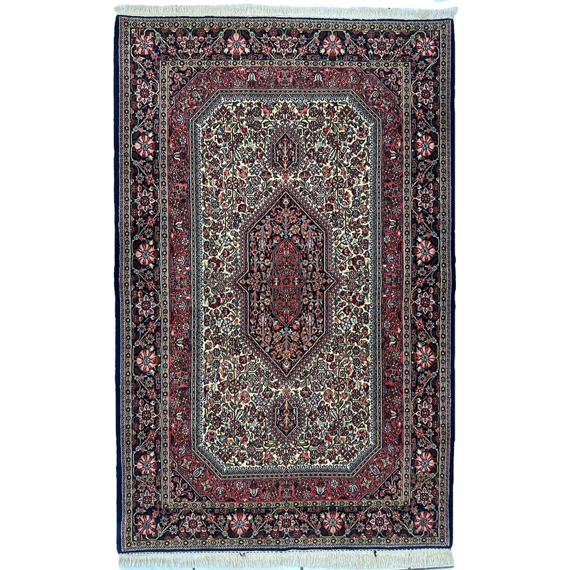 Elegant Persian Qum Cork Wool Rug 49 x 76