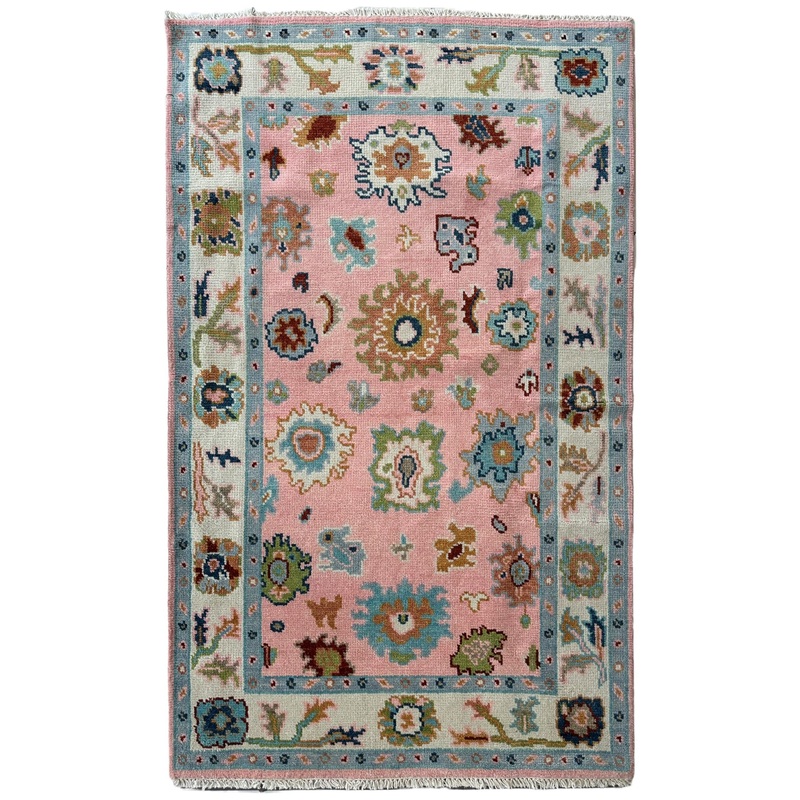 Fine Hand-knotted Indo-oushak Rug 4 x 6
