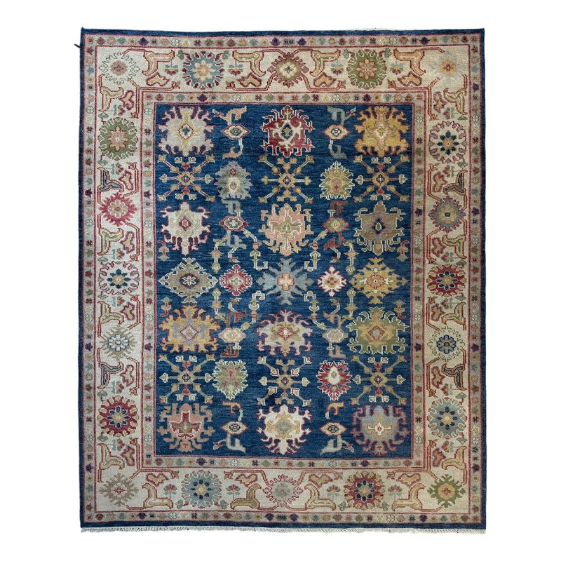 Hand Knotted Oushak Traditional Wool Rug, Living Room 9 x 12 Rug