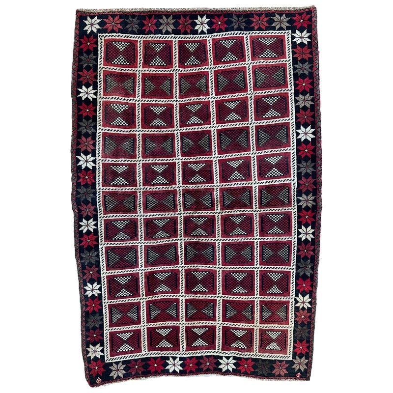Hand-knotted Persian Tribal Khorramabad Wool Rug 43 x 610