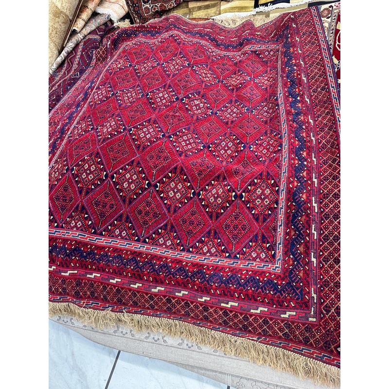 Hand-knotted Wool Afghani Nakhunak Rug 410 x 59