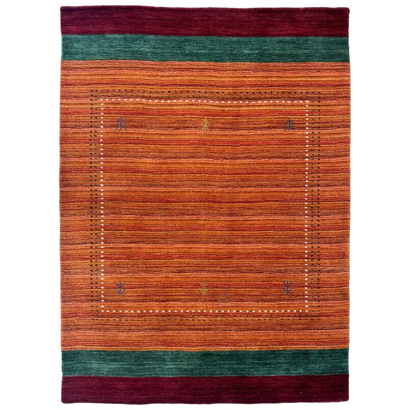 Hand-Woven Indo-Gabbeh Rug 4 x 57