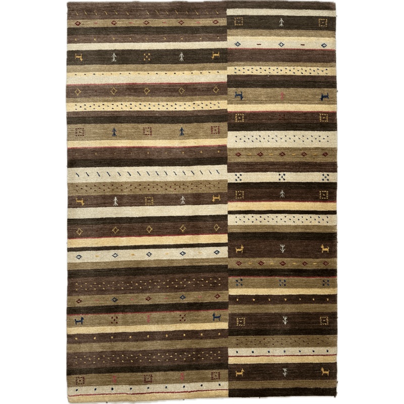 Hand-Woven Indo-Gabbeh Rug 54 x 710