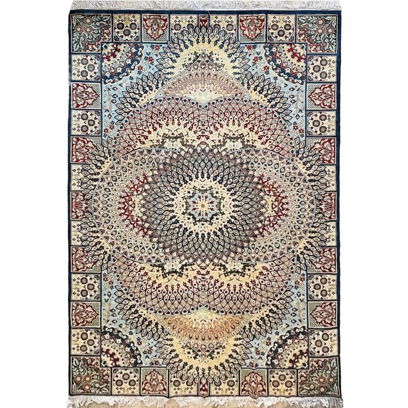 Handmade afghani gumbad area rug 7×10 ft