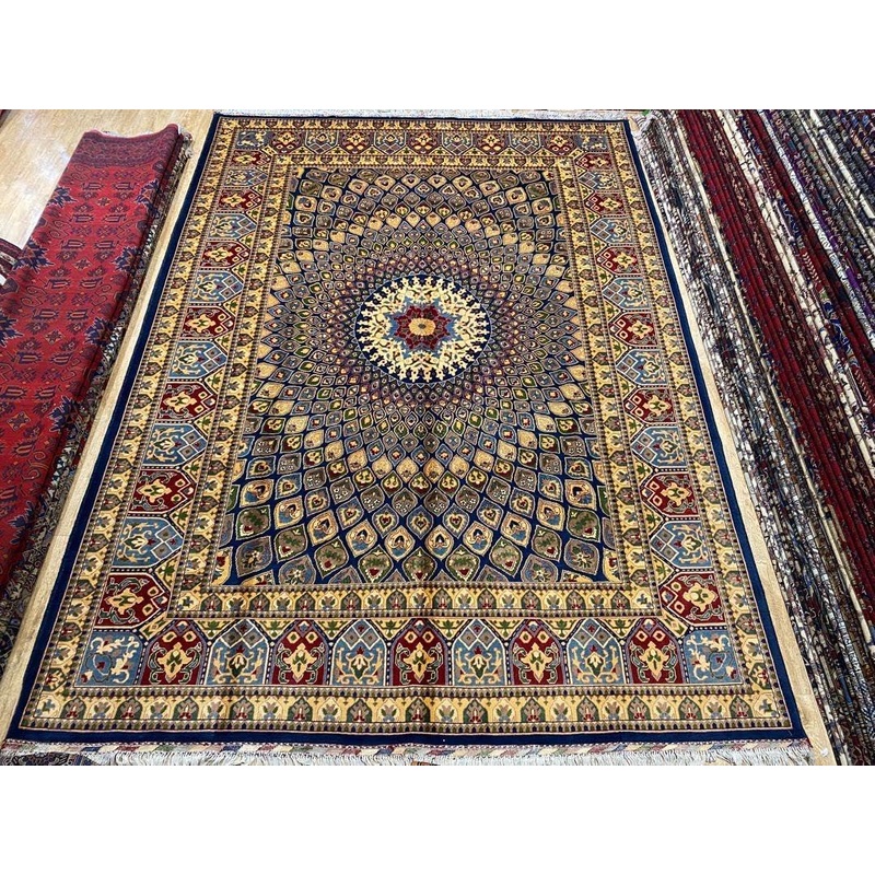 Handmade Afghani Gumbad Dome Area Rug 8 x 11