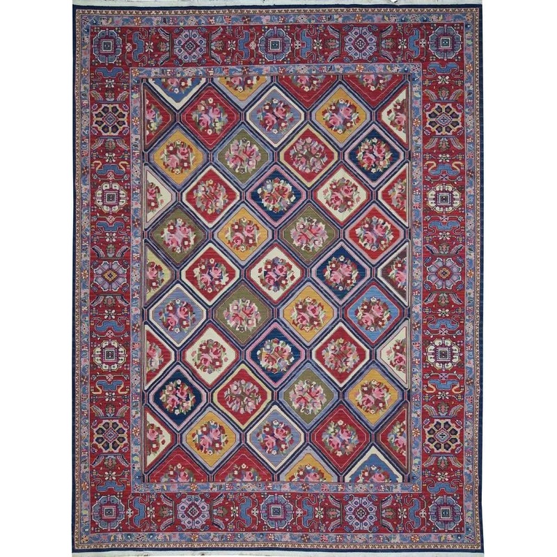Handwoven Nourison Soumak SK43 Multicolor Area Rug  8’5″ x 11’7″  Professionally Cleaned