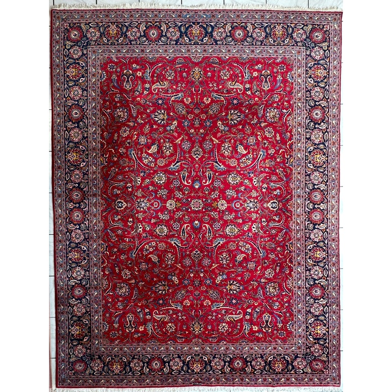 Incredible Persian Kashan All Over Wool Rug 102 x 14