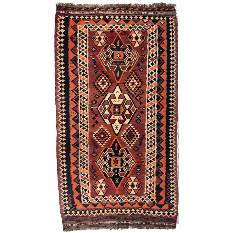 Persian Qashqai Wool Kilim 53 x 96