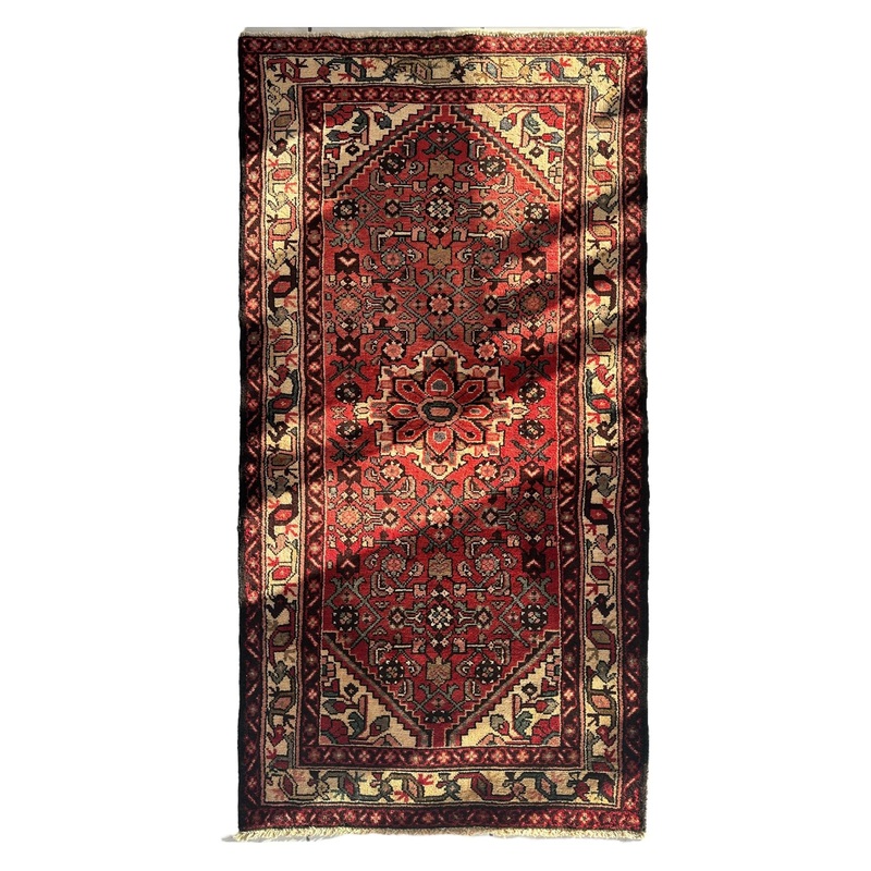 Vintage Persian Hamadan Rug 37 x 68