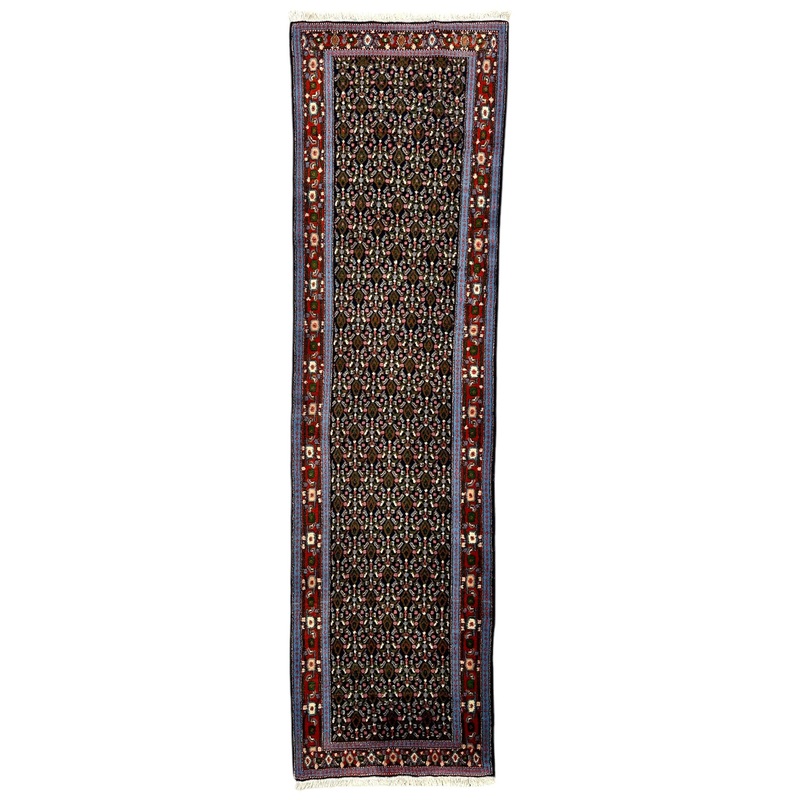 Vintage Persian Senneh Runner Rug – 2’8″ x 9’8″ – Handwoven Wool, Circa 1960-1980