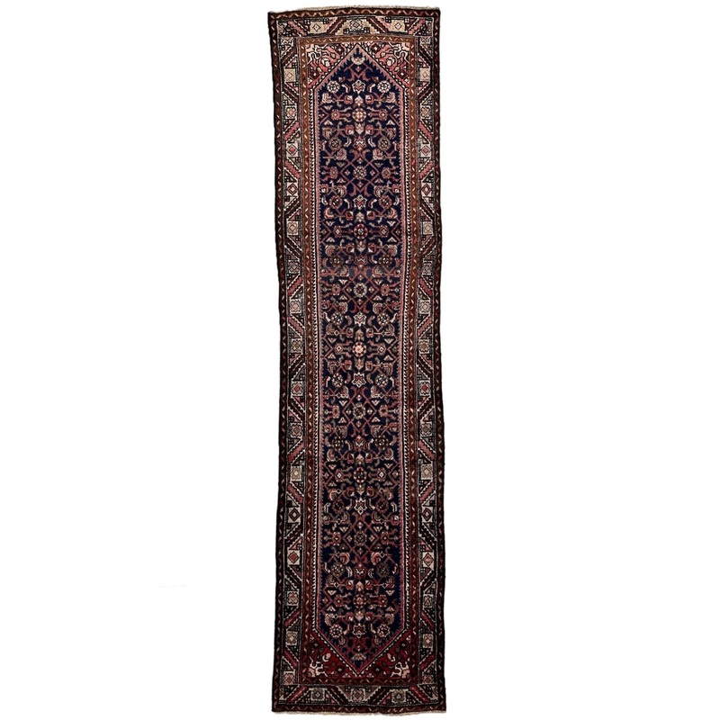 Vintage Vegetable Dye Persian Malayer Runner Rug 25 x 98