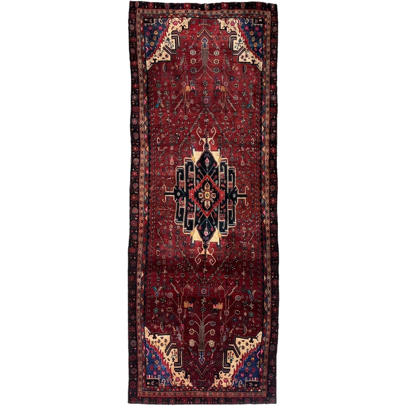 4’2 x 114 Hand Knotted Farahan Persian Wool Runner Rug