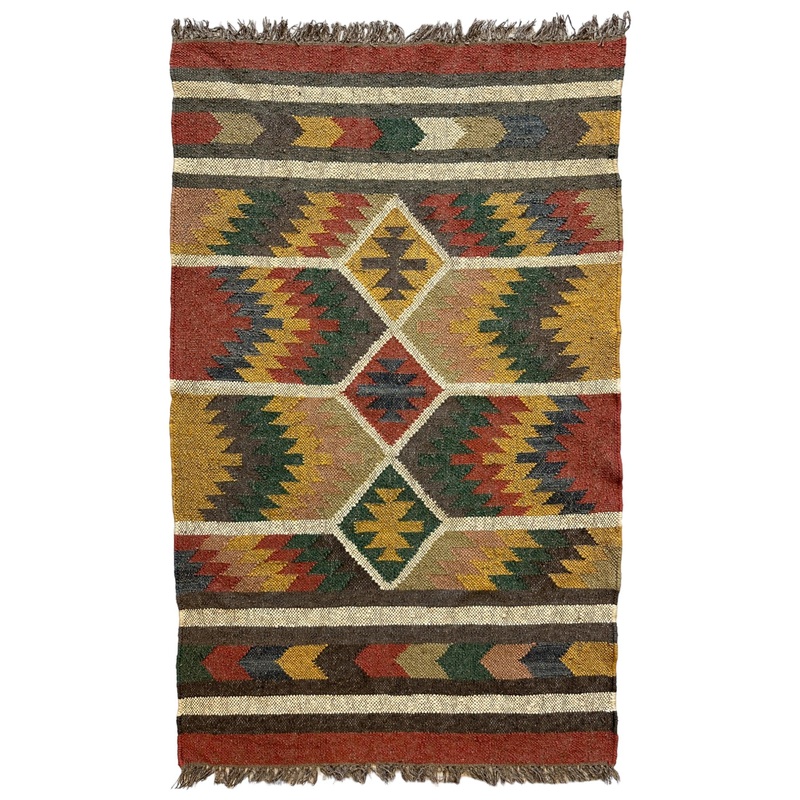 Beautiful Indo-Turkish Geometric Kilim Rug 3 x 5