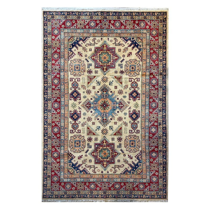 Fine Hand Knotted Afghani Kazak Rug 99 x 66