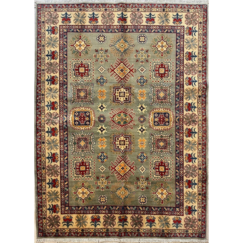 Fine Hand Knotted Afghani Super Kazak Rug 411 x 68