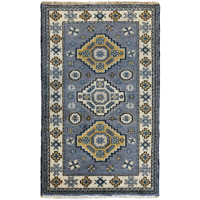 Fine Hand-Knotted Indu-Oushak Rug 31 x 51