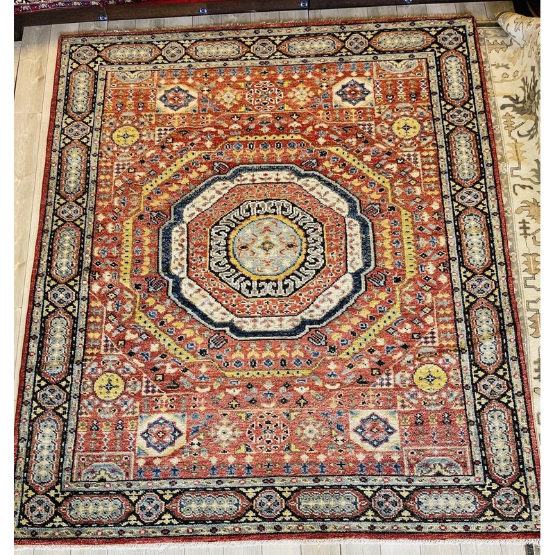 Fine Indo-Oushak Hand-Knotted Rug 8 x 10