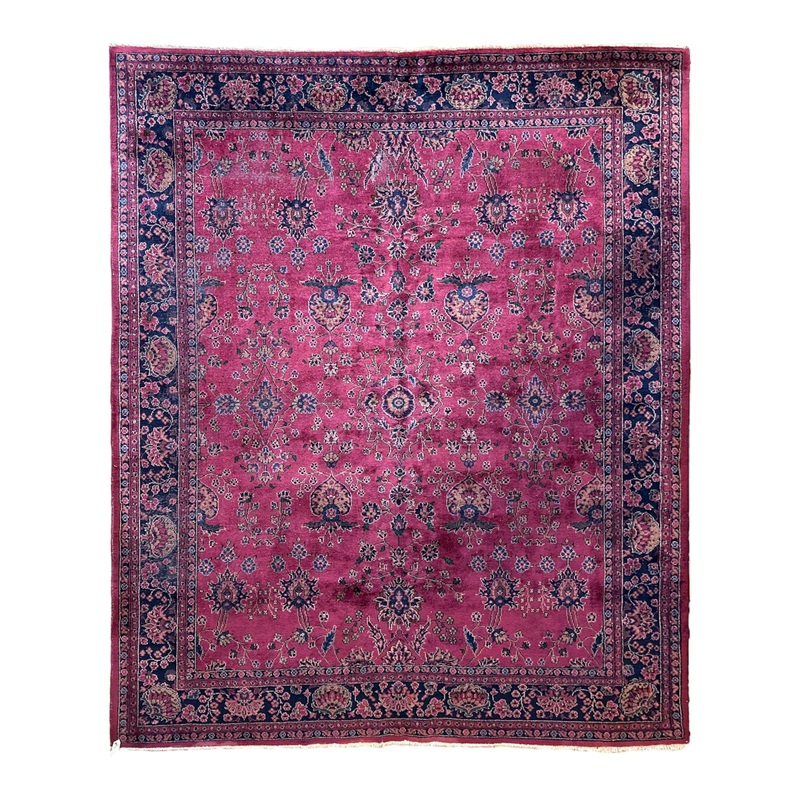 Handmade Vintage Turkish Sparta Area Rug 8 x 10