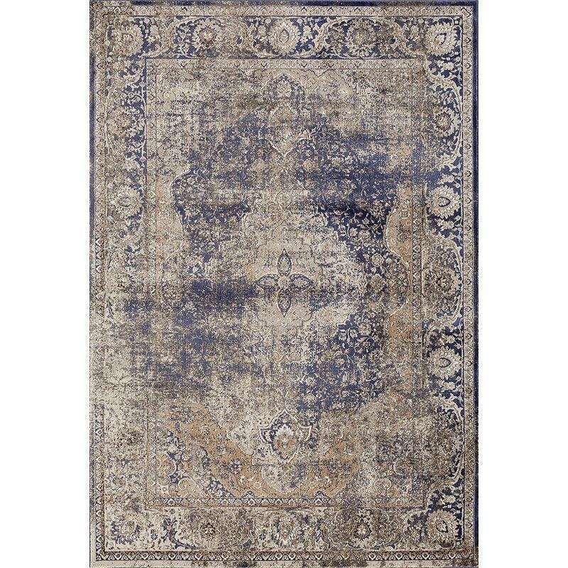 MDA Home Antique 53 x 76 Abstract Traditional Fabric Area Rug in Beige/Brown