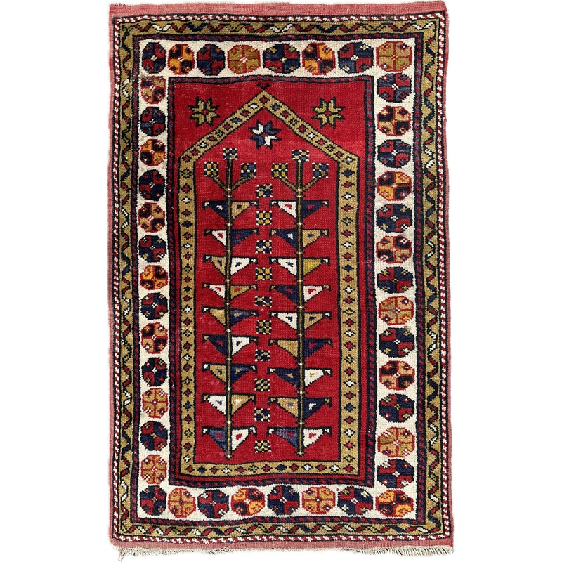 Vintage Tribal Afghani Wool Rug 35×54