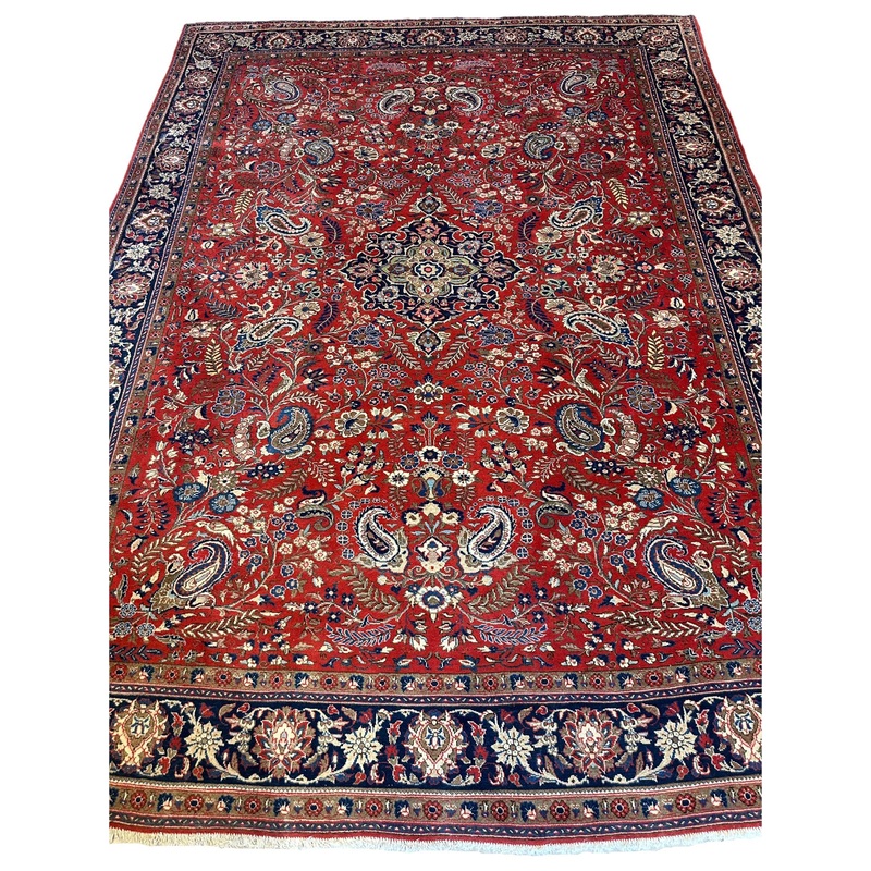 1940s Persian Yazd Area Rug 711 X 1010
