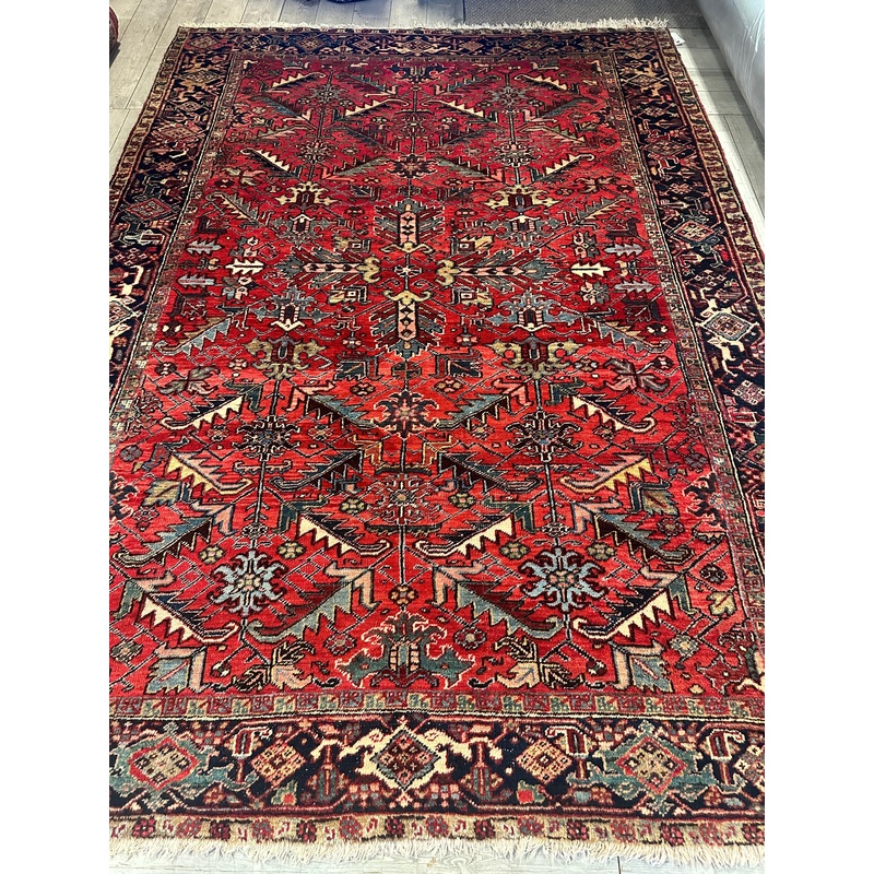 Antique Persian Allover Heriz Rug 7’7″ x 10’5