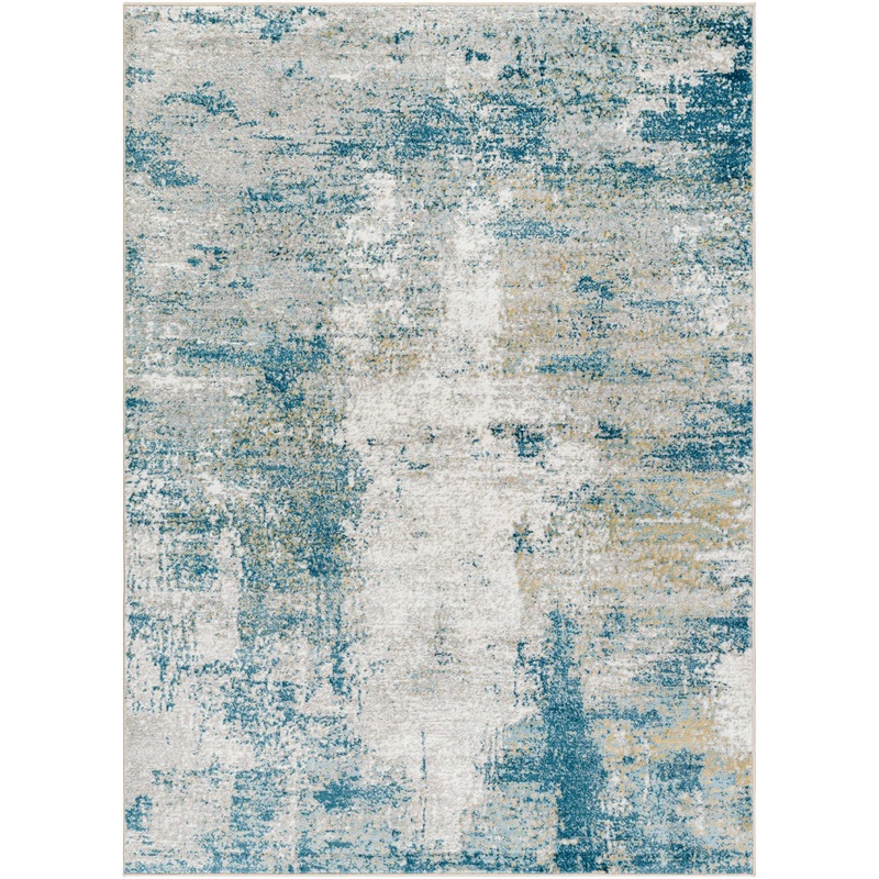 Duval Blue Abstract Area Rug