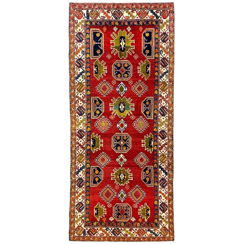 Hand-Knotted Persian Meshgin Wool Rug  5 x 11  Vintage Tribal Masterpiece