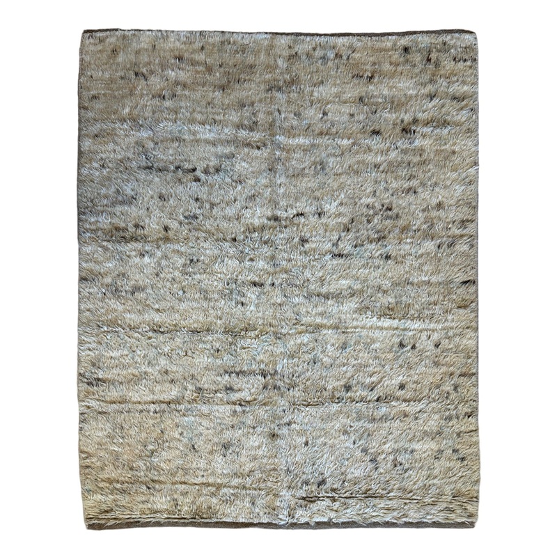 Plain Wool Shaggy Afghani Rug 52 x 68