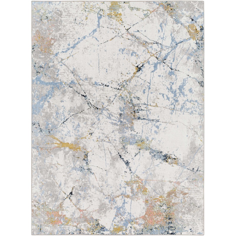 Ajamu Cream Marble Rug Washable
