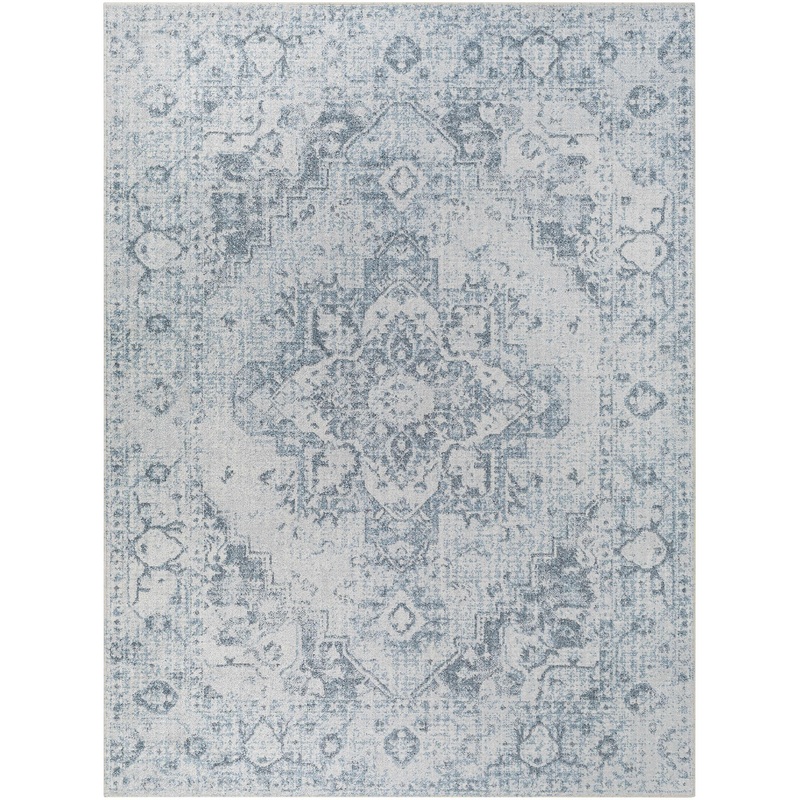 Ankti Aqua Washable Area Rug