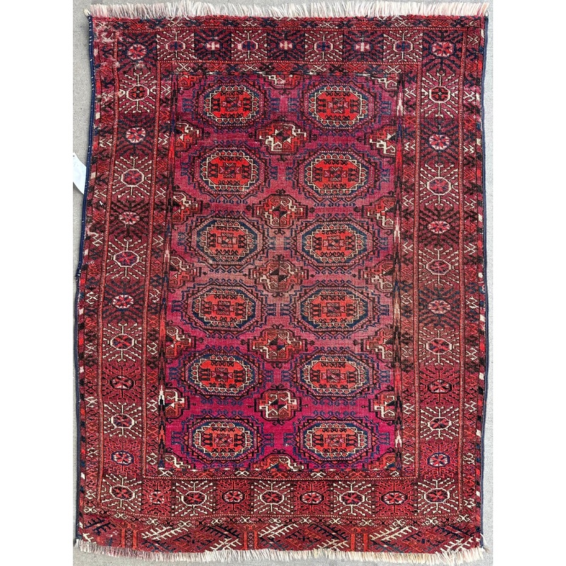 Antique 1910s Tribal Turkoman Rug 3 x 41