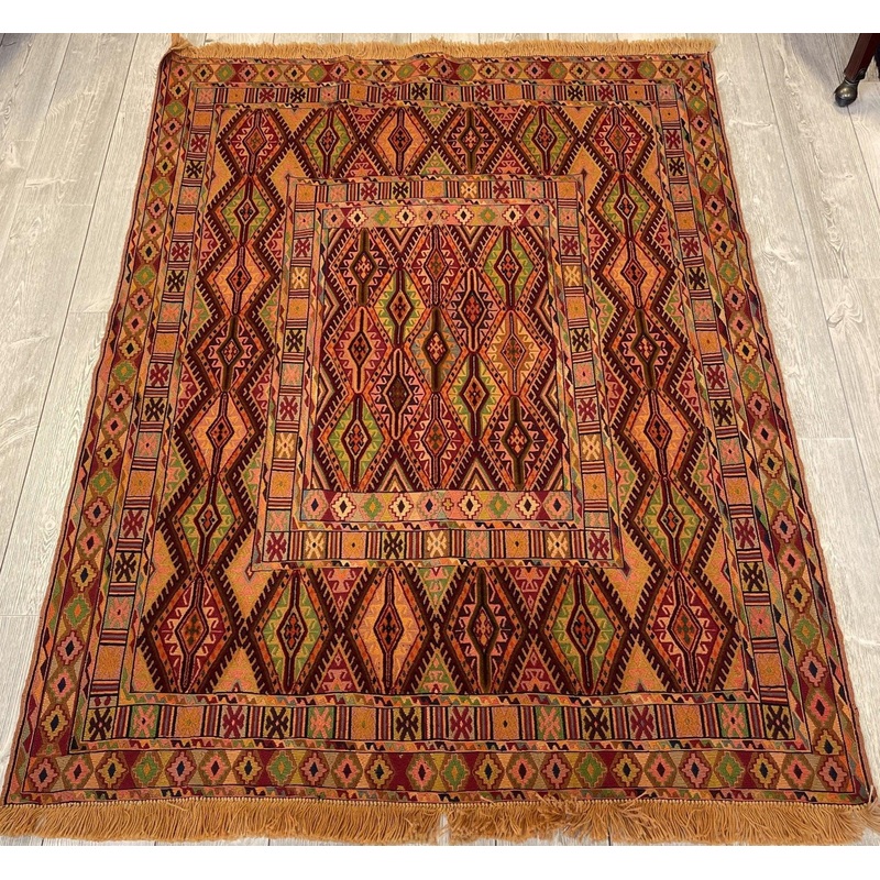 Beautiful Afghani Kilim Rug 5×6 Ft