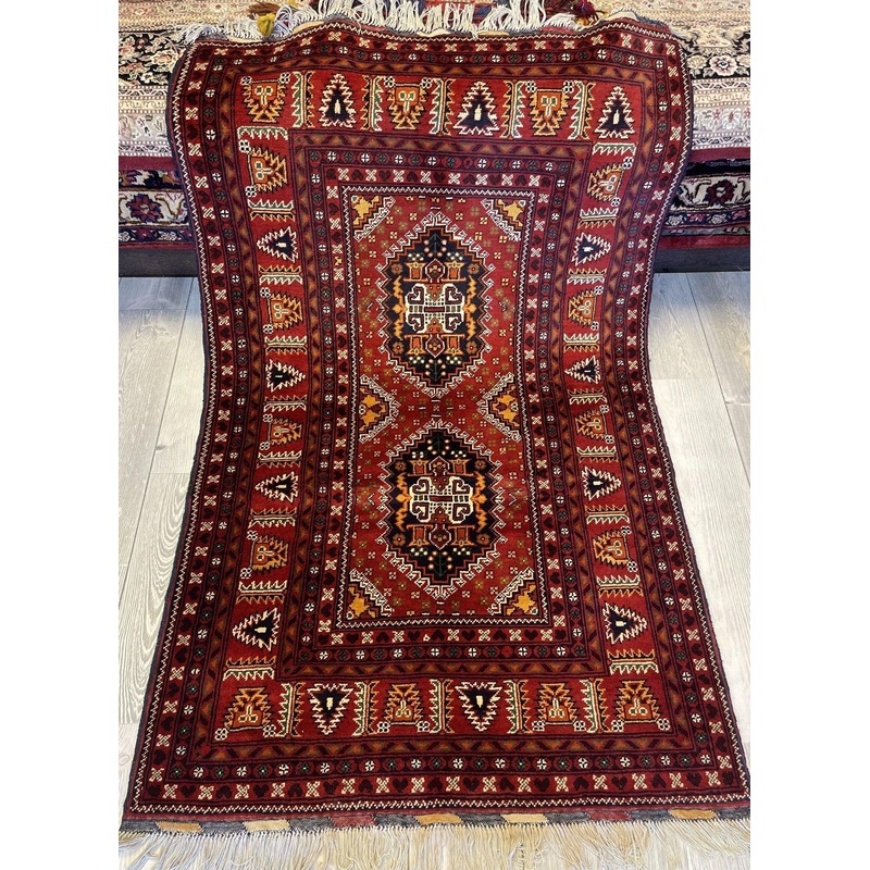 Beautiful Afghani Samarqandi Runner Rug 3’4”x5’5”