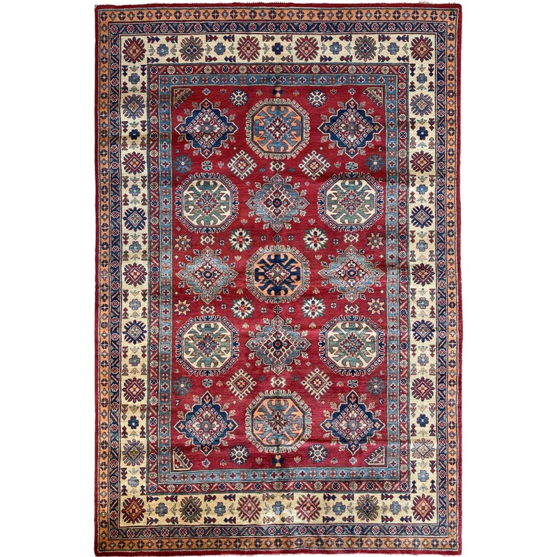 Fine Hand Knotted Afghani Super Kazak Rug 510 x 88