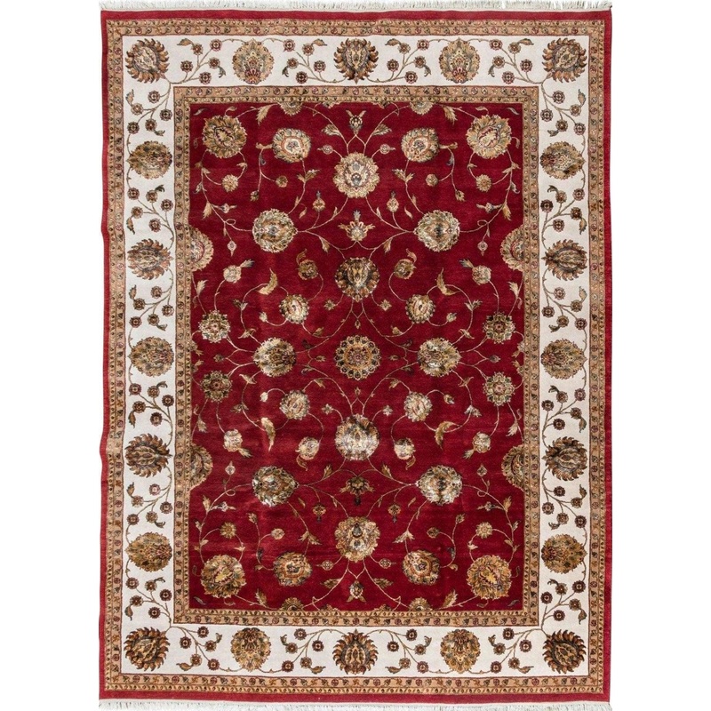 Fine Wool and Silk Agra 12×9 area Rug