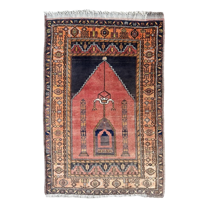 Tribal Geometric Turkish Kilim Rug 3×5 Ft, Turkish Rugs