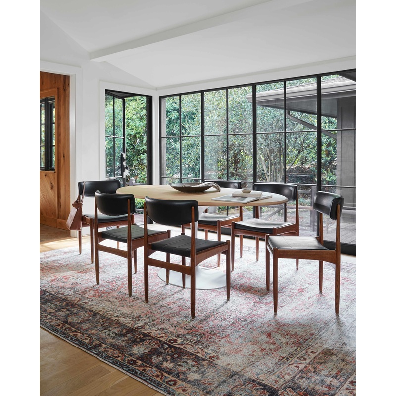 Rust Anahawan Distressed Washable Area Rug