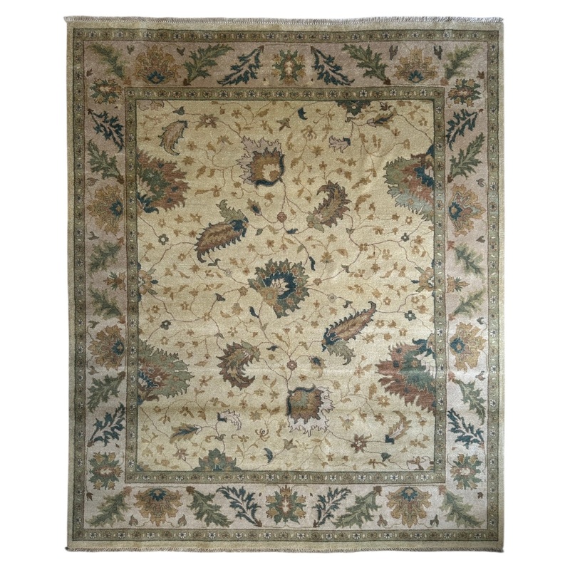 Hand-Knotted Oushak Soft Wool Rug 8 x 10